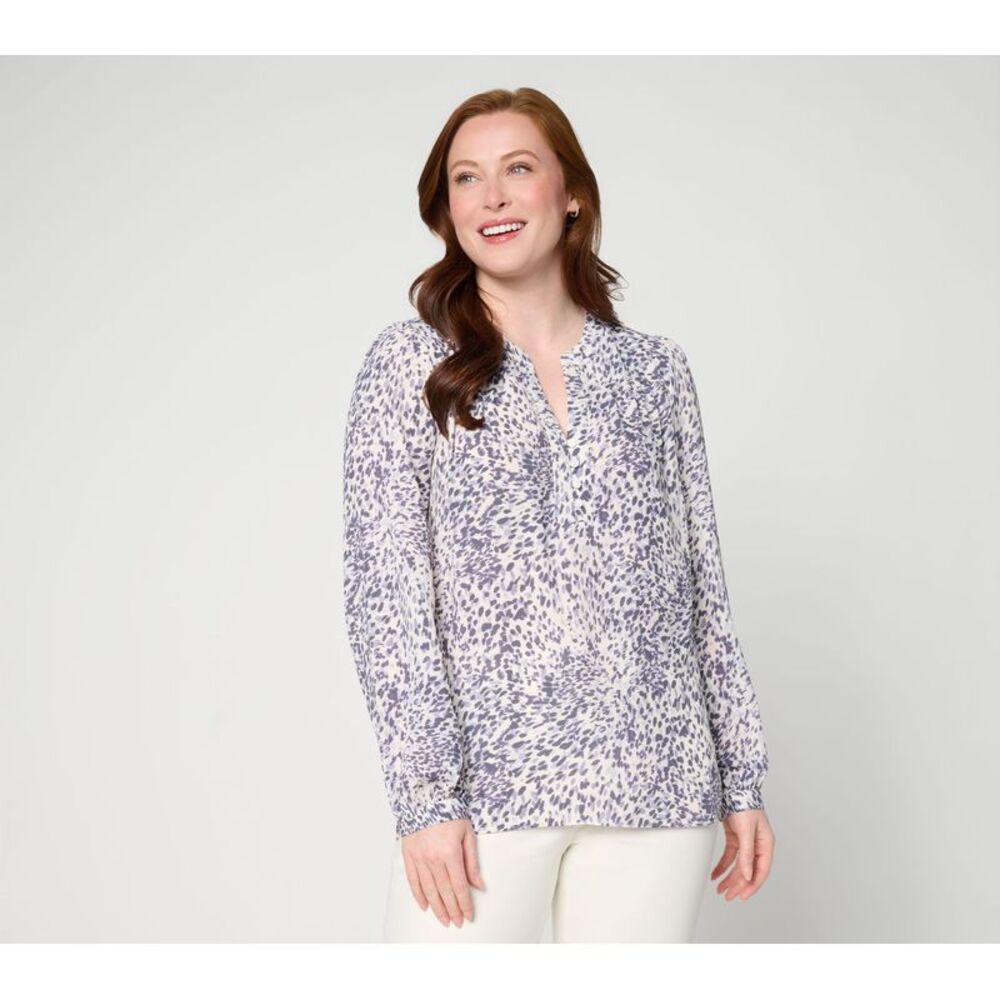 SUNNYLiFE Women's Top Sz S Make Your Grey Dusk- Textured Leopard
